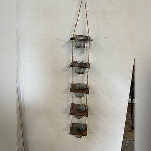 NWT 5 Tier Metal Bucket Hanging Planter Herb Garden indoor